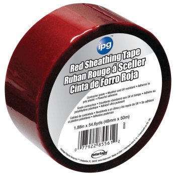 IPG 5561USR Sheathing Tape, 50 m L, 48 mm W, Polypropylene Backing, Red