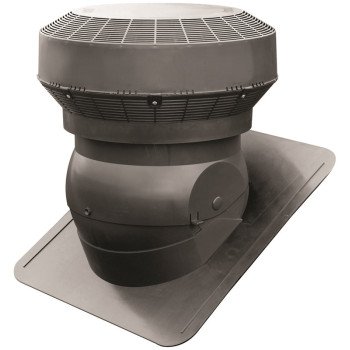 Duraflo 60PRO117BL Roof Vent, 18.18 in OAW, 117 sq-in Net Free Ventilating Area, Polypropylene, Black