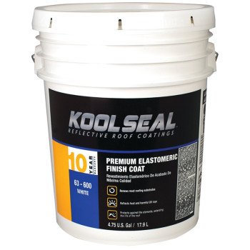 Kool Seal KS0063600-20 Elastomeric Roof Coating, White, 5 gal, Pail, Liquid