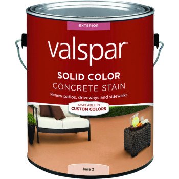 Valspar 024.1082322.007 Solid Concrete Stain, Low Gloss, Liquid, 1 gal