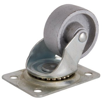 ProSource JC-S06 Swivel Caster, 2-1/2 in Dia Wheel, 1 in W Wheel, Steel Wheel, Gray, 125 lb, Steel Housing Material