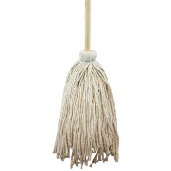 Zephyr ShineUp 11021L Deck Mop, 20 oz Headband, 54 in L, Cotton/Synthetic Mop Head, Metal Handle