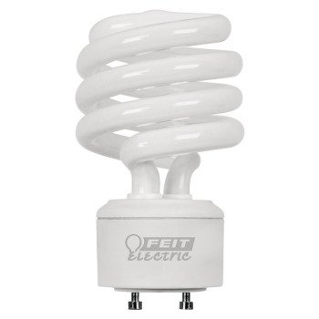 Feit Electric BPESL23TM/GU24 Compact Fluorescent Lamp, 23 W, A19 Spiral Lamp, GU24 Twist and Lock Lamp Base, 1600 Lumens