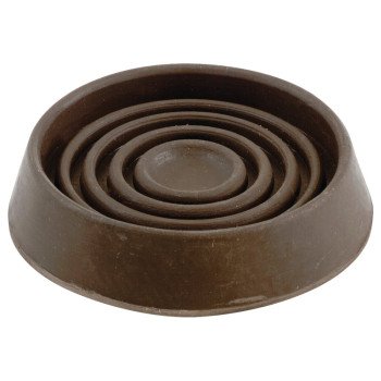 Shepherd Hardware 9075 Caster Cup, Rubber, Brown, 4/PK