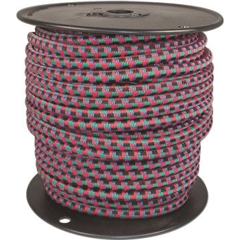 Keeper 06415 Bungee Cord, 5/16 in Dia, 125 ft L, Rubber