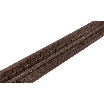 Rubberific RBFE4BN40 Brickface Landscape Edging, 48 in L, L, Rubber, Brown