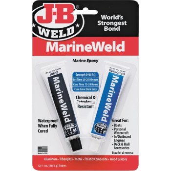 J-B Weld 8272 Cold Weld Epoxy, Dark Gray, Solid, 2 oz, Tube