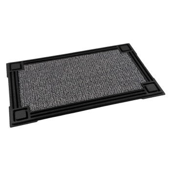 Grassworx Clean Machine Series 10374051 Door Mat, 30 in L, 18 in W, Rectangular, Capitol Pattern, Cinder