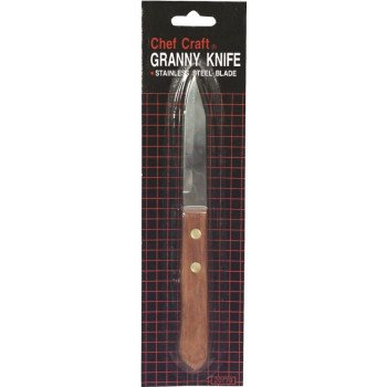 Chef Craft 20779 Granny Knife, Stainless Steel Blade, Wood Handle