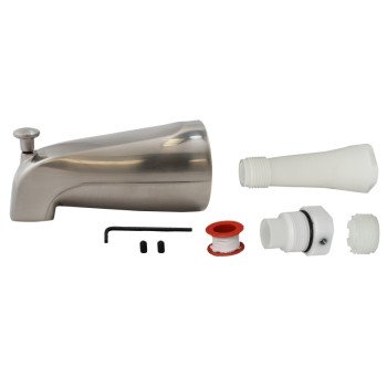 Plumb Pak PP825-35BN Bathtub Spout, Brushed Nickel