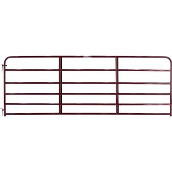 Tarter 6ER6 Tube Gate, 6 ft W Gate, 50 in H Gate, Steel Frame, Red