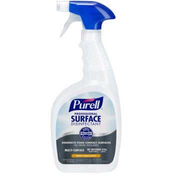 Purell 3342-06 Professional Surface Disinfectant, 32 fl-oz, Capped Bottle with 2 Spray Triggers, Liquid, Citrus