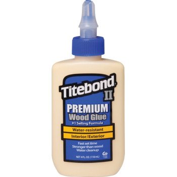 Titebond II 5002 Wood Glue, Yellow, 4 oz Bottle