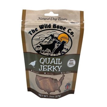 The Wild Bone Co 1950 Dog Treat, All, Jerky, Quail, 2 oz