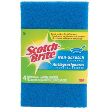 Scotch-Brite SB-4622 Scouring Pad, Polymer Abrasive, 6 in L, 3.8 in W, Blue