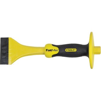 STANLEY FMHT16468 Floor Chisel, 3 in Tip, Flat Tip, 5.11 in Handle, Ergonomic Handle, Rubber Handle, Steel