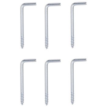 ProSource LR-398-PS Screw Hook, 9/16 in Opening, 3.8 mm Thread, 1-7/8 in L, Steel, Zinc