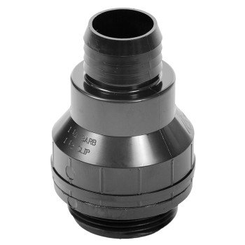 Superior Pump 99509/SC150B Check Valve, 1-1/2 x 1-1/4 in, MPT x Barb, ABS Body