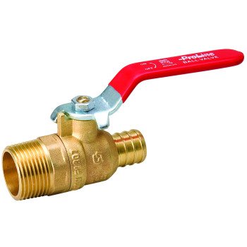 B & K 107-334NL Ball Valve, 3/4 in Connection, MIP x PEX, 400/160 psi Pressure, Brass Body