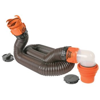 Camco USA RhinoFLEX 39761 Sewer Hose Kit, Polyolefin/Steel, Black