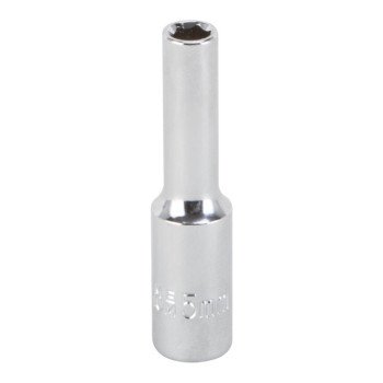 Vulcan MT6487802 Drive Socket, 5 mm Socket, 1/4 in Drive, 6-Point, Chrome Vanadium Steel, Chrome