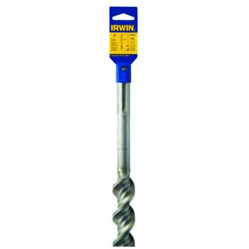 Irwin 323023ZR Hammer Drill Bit, 1-1/4 in Dia, 15 in OAL, Twist Flute, 4-Flute, 5 in Dia Shank, SDS Max Shank