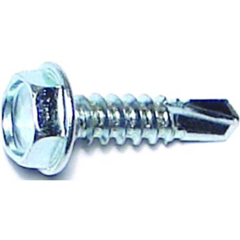 Midwest Fastener 10279 Screw, #10 Thread, 3/4 in L, Hex, Socket Drive, Self-Drilling Point, Steel, Zinc