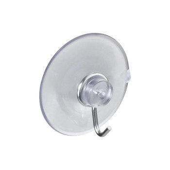 National Hardware V2524 Series N259-945 Suction Cup, Steel Hook, PVC Base, Clear Base, 2 lb Working Load