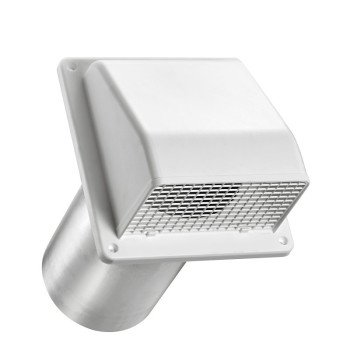 Lambro 606WTP Air Intake Louver Vent, 6 in Dia, Plastic, White