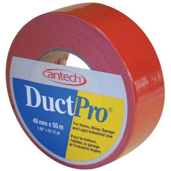 Cantech DUCTPRO 39702 Duct Tape, 55 m L, 48 mm W, Polyethylene Backing, Red