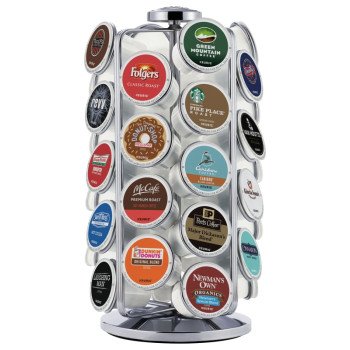 KEURIG K-Cup 121609 Pod Carousel, Metal Shelf, Silver, Chrome