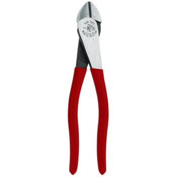 Klein Tools D248-8 Diagonal Cutting Plier, 8-1/16 in OAL, 3/4 in Cutting Capacity, Red Handle, Ergonomic Handle