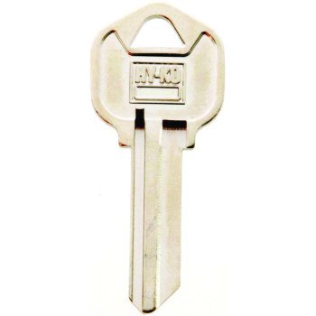 Hy-Ko 11010KW1 Key Blank, Brass, Nickel, For: Kwikset Cabinet, House Locks and Padlocks