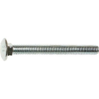 Midwest Fastener 01087 Carriage Bolt, 5/16-18 in Thread, NC Thread, 6 in OAL, Zinc, 2 Grade