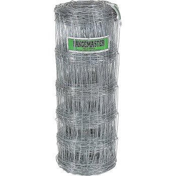 Rangemaster 6656 Field Fence, 330 ft L, 47 in H, 12 ga Gauge, Steel, Galvanized