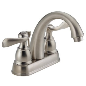 Delta Windemere Series 25896LF-BN Centerset Bathroom Faucet, Brushed Nickel, 1-5/8 in Plate Size, 5-11/16 in, 1.2 gpm