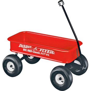 Radio Flyer 1800 Wagon, 200 lb, Steel, Red