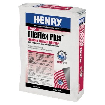 Henry 527 TileFlex Plus Series 12263 Thin-Set Mortar, White, Fine Solid Powder, 25 lb, Bag