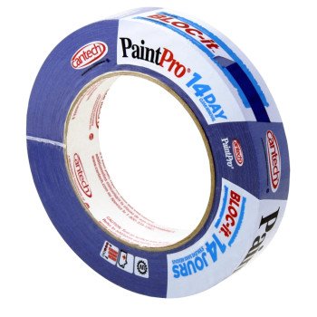 Cantech PaintPro Blue 308 Series 308-24 Masking Tape, 55 m L, 24 mm W, Crepe Paper Backing, Blue