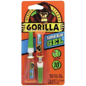 Gorilla 7820002 Super Glue, Liquid, Irritating, Straw/White Water, 3 g Tube