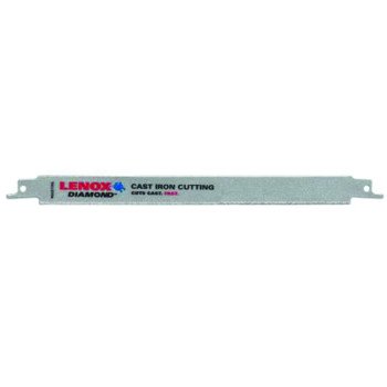 Lenox 1766338 Reciprocating Saw Blade, 3/4 in W, 9 in L, Diamond Cutting Edge