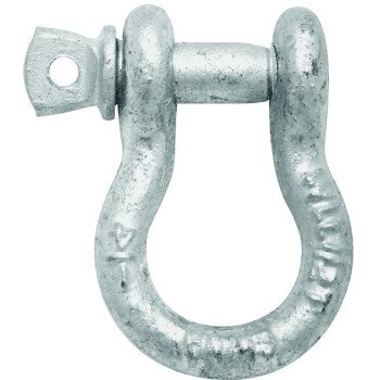 National Hardware 3250BC Series N223-669 Anchor Shackle, 1000 lb Working Load, Galvanized Steel