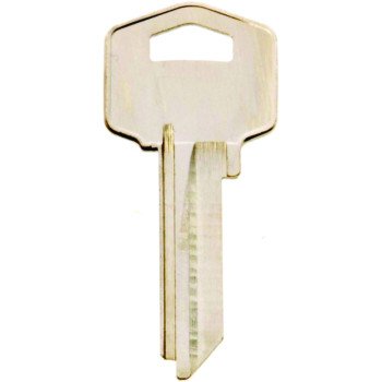 Hy-Ko 11010HR2 Key Blank, Brass, Nickel, For: Harloc/Tesa Cabinet, House Locks and Padlocks