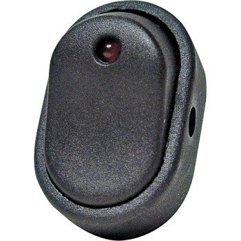 Calterm 40393 Rocker Switch, 30 A, 12 V, SPST, Black