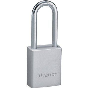 Master Lock 570DLHPF Padlock, Keyed Alike Key, 9/32 in Dia Shackle, 2 in H Shackle, Steel Shackle, Aluminum Body