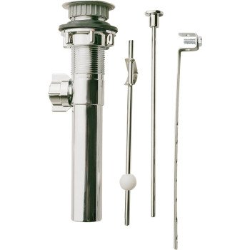 Plumb Pak PP820-70 Lavatory Pop-Up Assembly, 1-1/4 in Connection, Plastic, Chrome