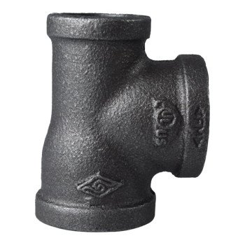 ProSource B130R25X20X25 Pipe Tee, 1 x 1 x 3/4 in, Threaded, Malleable Iron, SCH 40 Schedule, 300 PSI Pressure