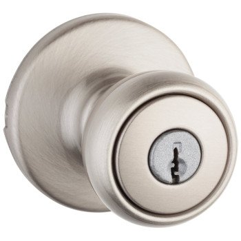 Kwikset 400T 15 CP Entry Knob, Satin Nickel, Steel, 3 Grade