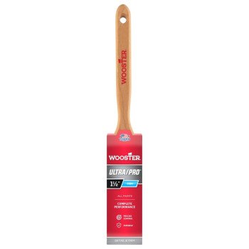 Wooster 4175-1 1/2 Paint Brush, 1-1/2 in W, Flat Brush, 2-7/16 in L Bristle, Nylon/Polyester Bristle