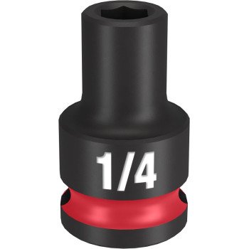 Milwaukee SHOCKWAVE Impact Duty Series 49-66-6100 Shallow Impact Socket, 1/4 in Socket, 3/8 in Drive, Square Drive